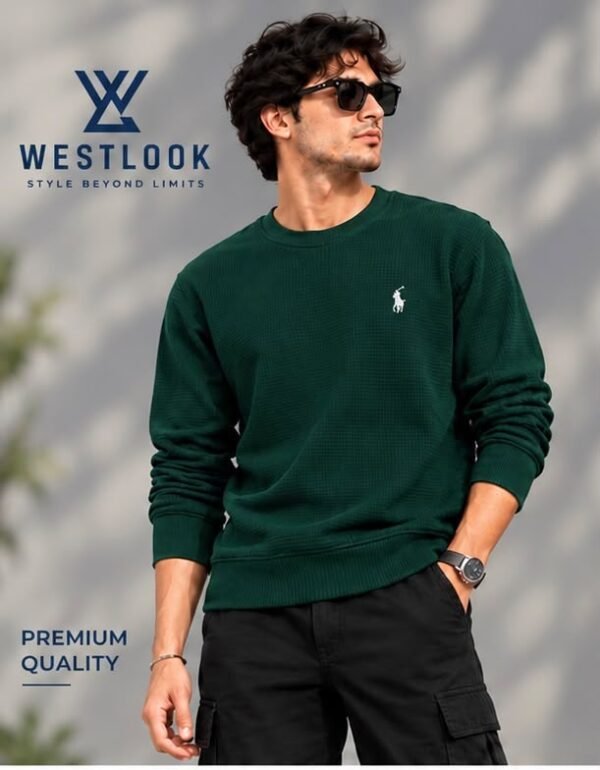 BUTTLE GREEN SWEATSHIRT- BOTTLE GREEN