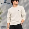 CREAM SWEATSHIRT- BOTTLE GREEN