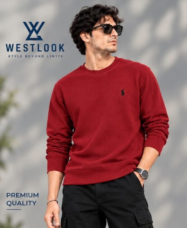 MEROON SWEATSHIRT- BOTTLE GREEN
