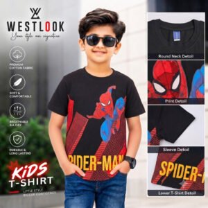 BOYS SPIDER-MAN T-SHIRT (BLACK)
