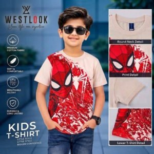 BOYS SPIDER-MAN T-SHIRT ( BABY PINK)